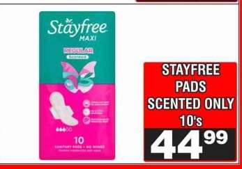 STAYFREE PADS SCENTED ONLY 10's
