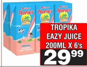 TROPIKA EAZY JUICE 200ML X 6's