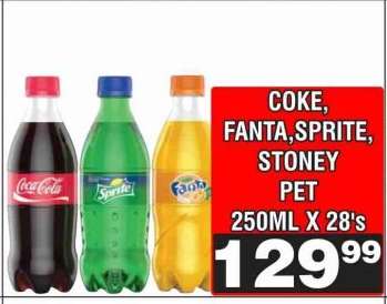 Coke, Fanta, Sprite, Stoney PET