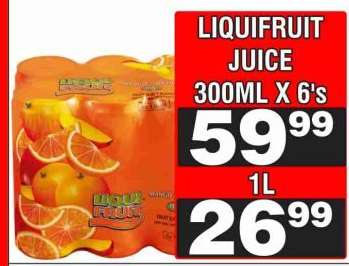 LIQUIFRUIT JUICE 300ML X 6's