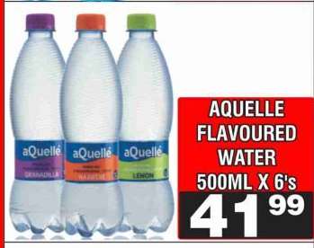 AQUELLE FLAVOURED WATER 500ML X 6's