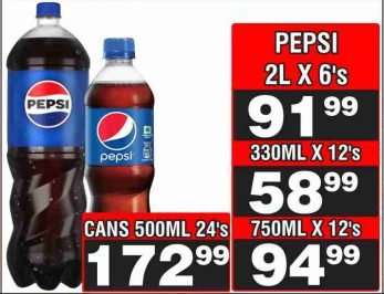 PEPSI CANS 500ML 24's