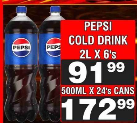 Pepsi Cold Drink 2L x 6's