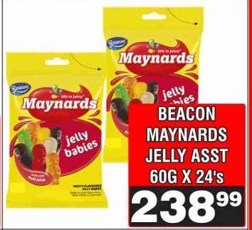 BEACON MAYNARDS JELLY ASST 60G X 24's
