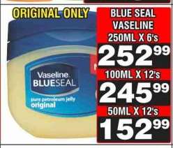 BLUE SEAL VASELINE 250ML X 6's