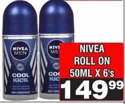 NIVEA ROLL ON 50ML X 6's