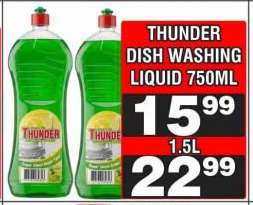 THUNDER DISH WASHING LIQUID 750ML