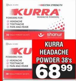 KURRA HEADACHE POWDER 38's