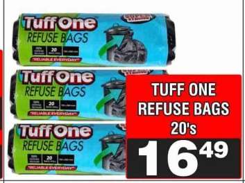 TUFF ONE REFUSE BAGS 20's