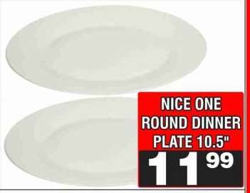NICE ONE ROUND DINNER PLATE 10.5"