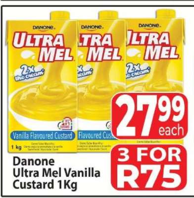 Danone Ultra Mel Vanilla Custard 1Kg