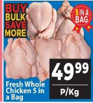 Fresh Whole Chicken 5 in a Bag