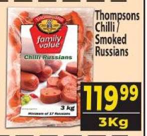 Thompsons Chilli Smoked Russians