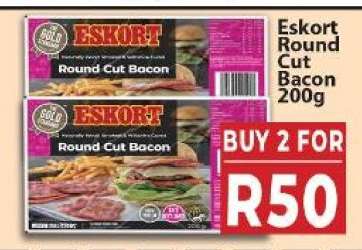 Eskort Round Cut Bacon 200g