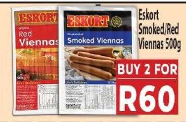 Eskort Smoked/Red Viennas 500g