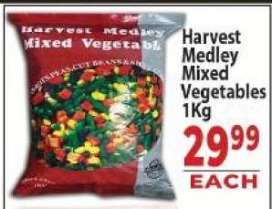 Harvest Medley Mixed Vegetables 1Kg