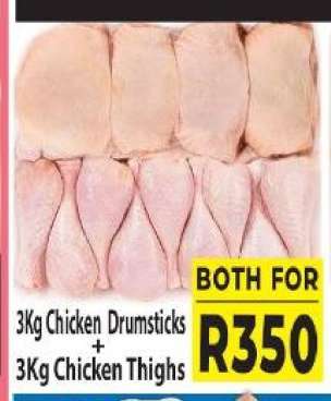 3Kg Chicken Drumsticks + 3Kg Chicken Thighs