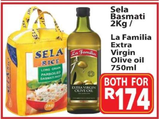 Sela Basmati 2Kg / La Familia Extra Virgin Olive oil 750ml