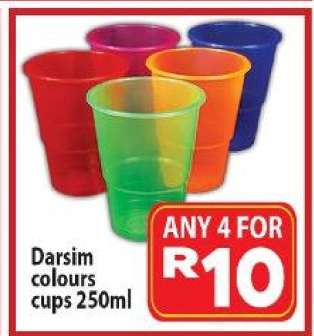 Darsim colours cups 250ml