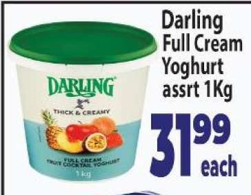 Darling Full Cream Yoghurt assrt 1Kg