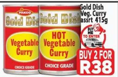 Gold Dish Veg. Curry assort 415g