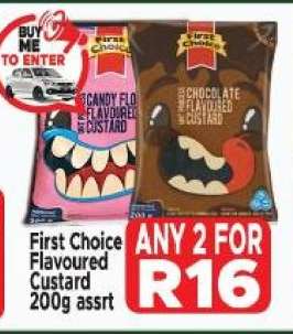 First Choice Flavoured Custard 200g assrt
