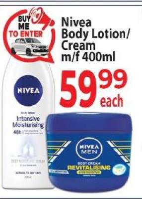Nivea Body Lotion/Cream m/f 400ml