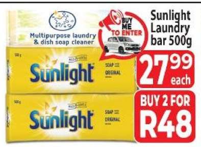 Sunlight Laundry Bar 500g