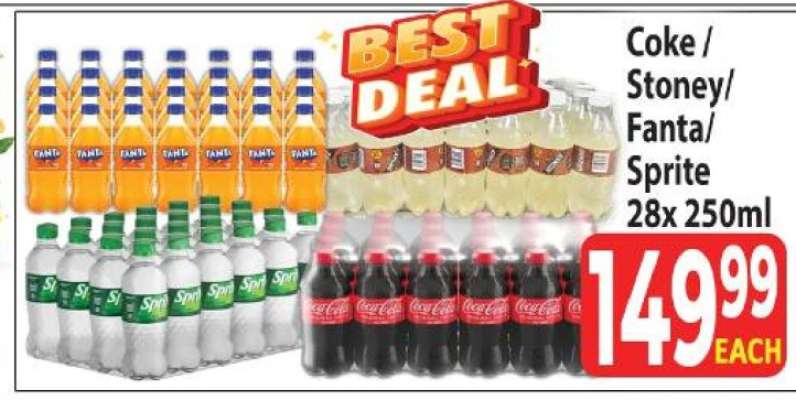 Coke / Stoney / Fanta / Sprite 28x250ml