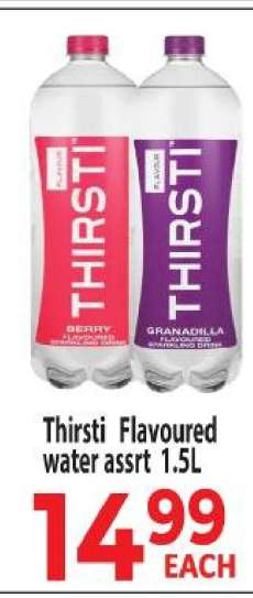 Thirsti Flavoured water assrt 1.5L