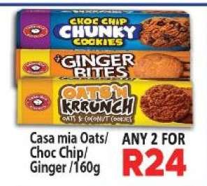 Casa mia Oats/Choc Chip/Ginger
