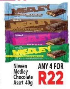 Niveen Medley Chocolate Assrt 40g
