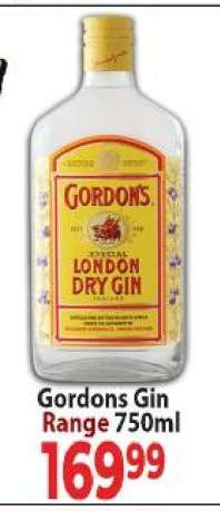 Gordons Gin Range 750ml