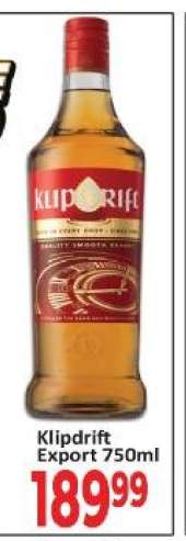 Klipdrift Export 750ml