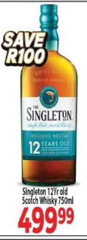 Singleton 12Yr old Scotch Whisky 750ml