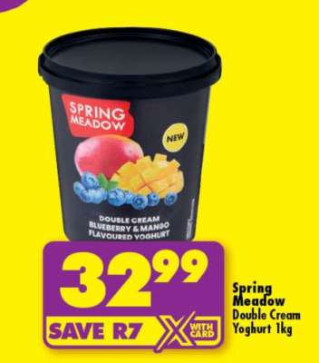 SPRING MEADOW DOUBLE CREAM YOGHURT 1kg