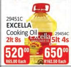 Excella Cooking Oil 2lt 8s