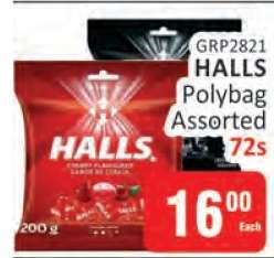 HALLS Polybag Assorted