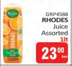 RHODES Juice Assorted