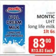 MONTIC UHT long life milk