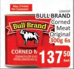 Bull Brand Corned Meat Original 300g 6s