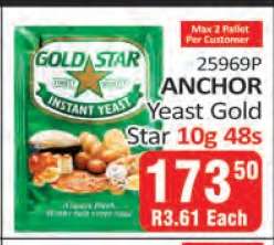 ANCHOR Yeast Gold Star 10g 48s