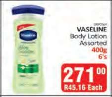 Vaseline Body Lotion Assorted