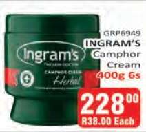 Ingram's Camphor Cream 400g 6s