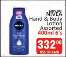 NIVEA Hand & Body Lotion Assorted