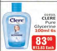 CLERE Pure Glycerine 100ml 6s
