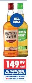 Southern Comfort Original or Lime Whiskey Liqueur