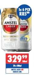 Amstel Lager or Radler Cans