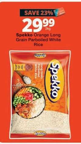 Spekko Orange Long Grain Parboiled White Rice