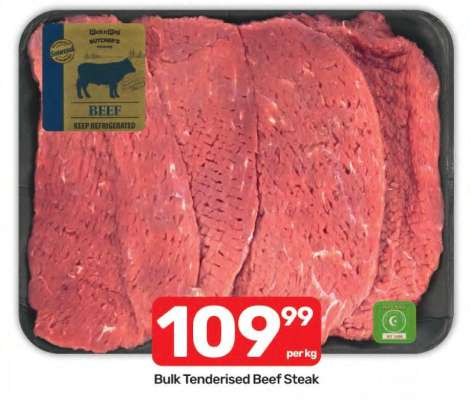 Bulk Tenderised Beef Steak